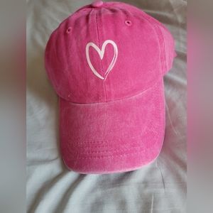 Pink/heart/baseball hat